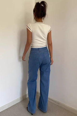 Classic High Waisted Jeans Pants