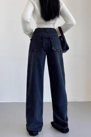 Wide Leg Pants High Waist Loose Straight Jeans Pants