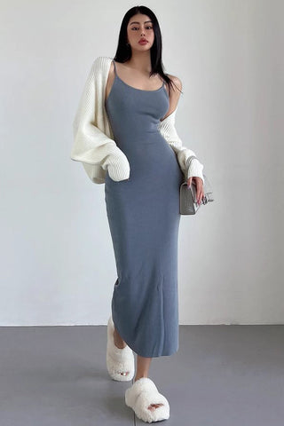 Sexy Knitted Slim Fit Wrap Hip Elastic Dress