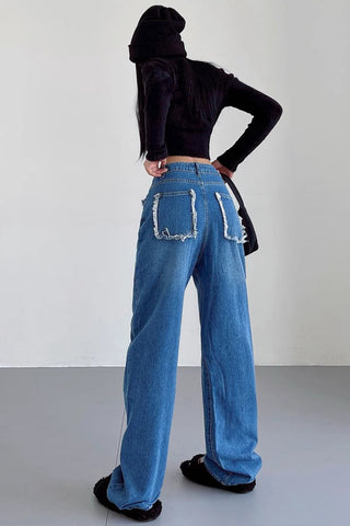 Wide Leg Pants High Waist Loose Straight Jeans Pants