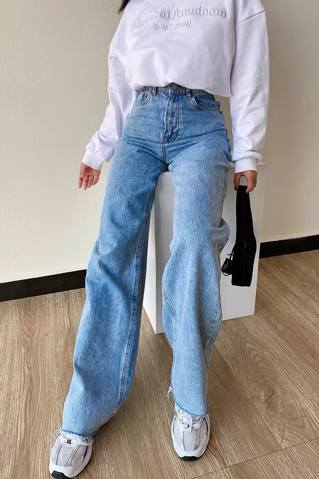 Jeans High Waist Denim Pants