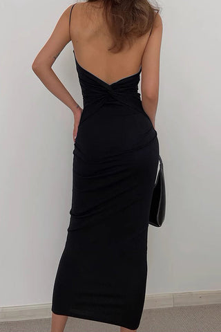 Sexy Backless Strap Wrapped Hip Dress