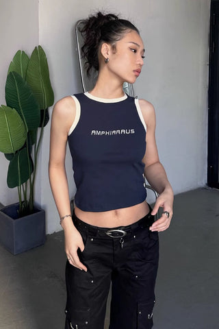 Contrast Letter Print Cami Top