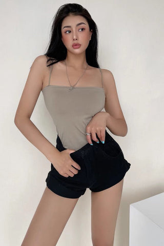 Retro High Waist Rolled Hem Loose Denim Shorts