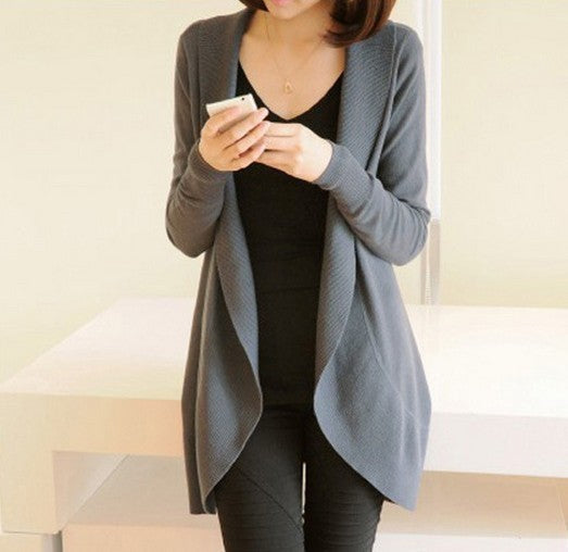 Casual Long Cotton Cardigan Sweater