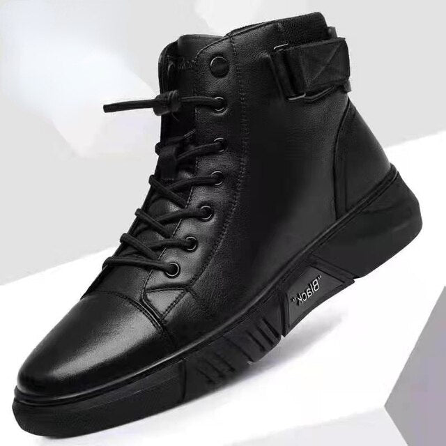 Big Size Spring British Style Men Casual Leather Boots