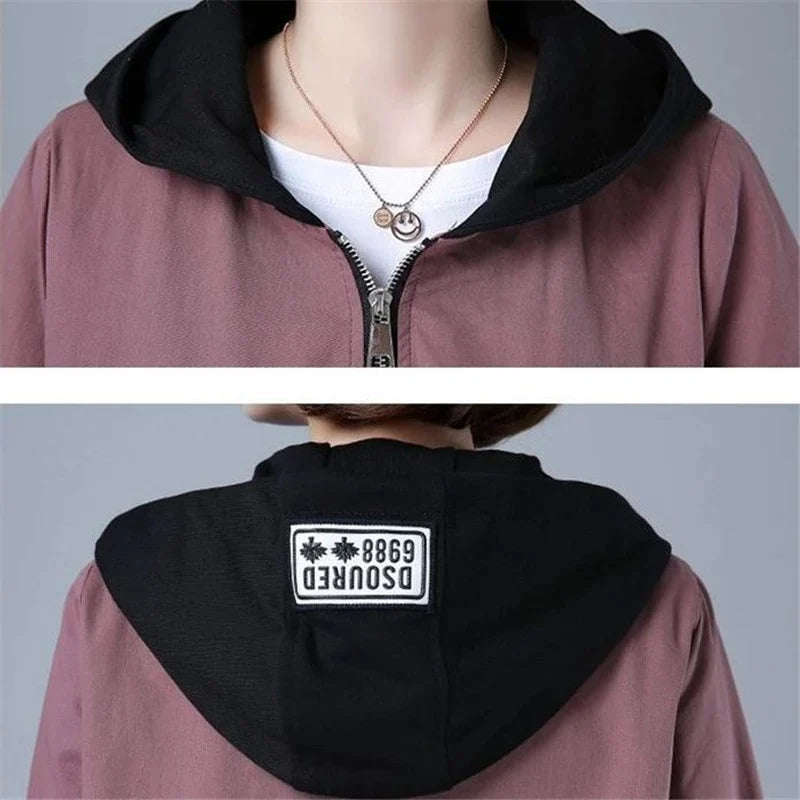 Autumn Windbreaker Zipper Hooded Jackets