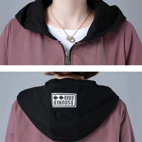 Autumn Windbreaker Zipper Hooded Jackets