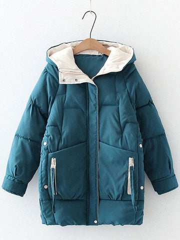 Multi Side Pockets Plus Size Winter Coats