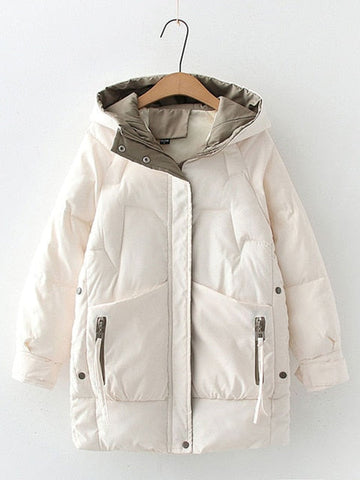 Multi Side Pockets Plus Size Winter Coats