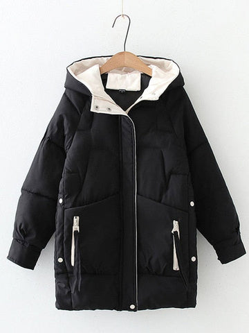 Multi Side Pockets Plus Size Winter Coats