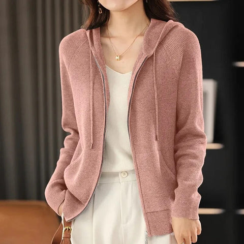 Korean Style Zipper High Quality Hooded Sweatshirts