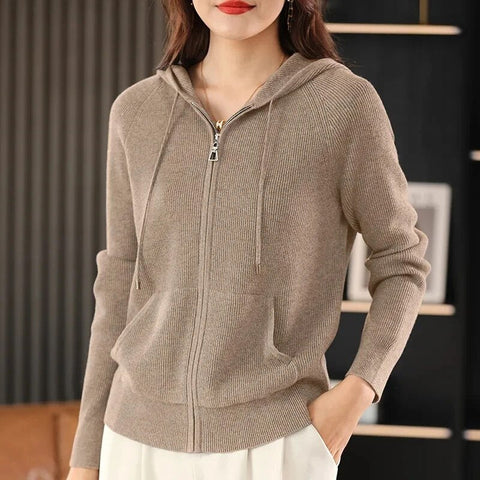 Korean Style Zipper High Quality Hooded Sweatshirts
