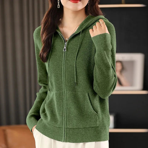 Korean Style Zipper High Quality Hooded Sweatshirts