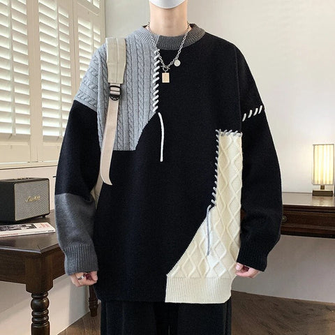 2024 Luxury Cashmere Sweater: Designer Ripped Hole for Men