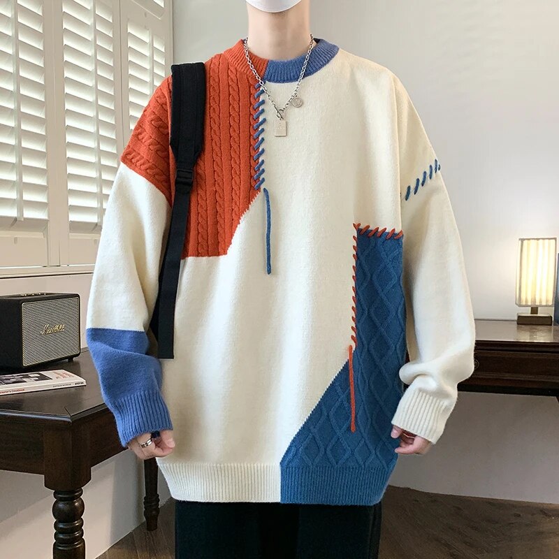 2024 Luxury Cashmere Sweater: Designer Ripped Hole for Men