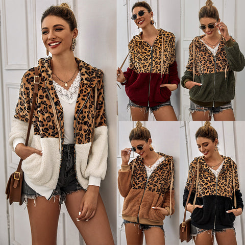 Leoparden-Camouflage-Patchworkjacke