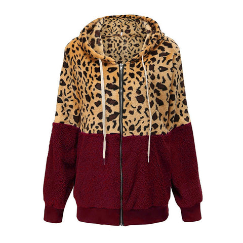 Leoparden-Camouflage-Patchworkjacke