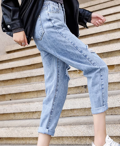 Vintage High Rise Straight Crop Denim