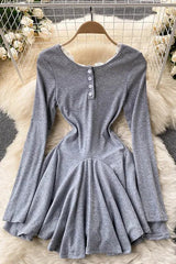 Puffy Dress Lace Mini Dress Ribbed T Shirt Dress