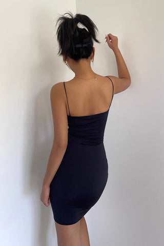 Solid Spaghetti Straps Bodycon Dress