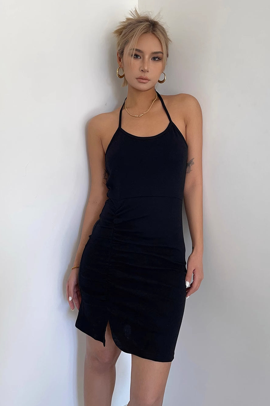 Sleeveless Tie Back Split Dress