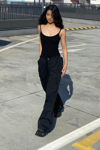 Spaghetti Strap Crop Backless Jumpsuit