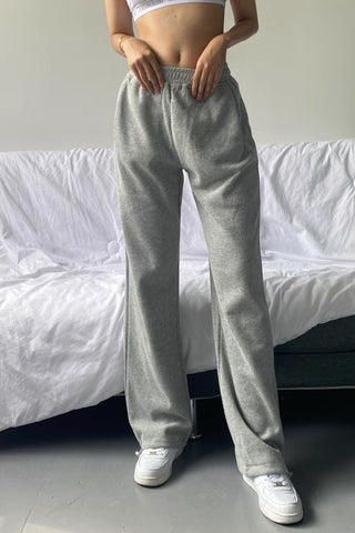 Drawstring Waist Seam Elastic Waist Sports Pants