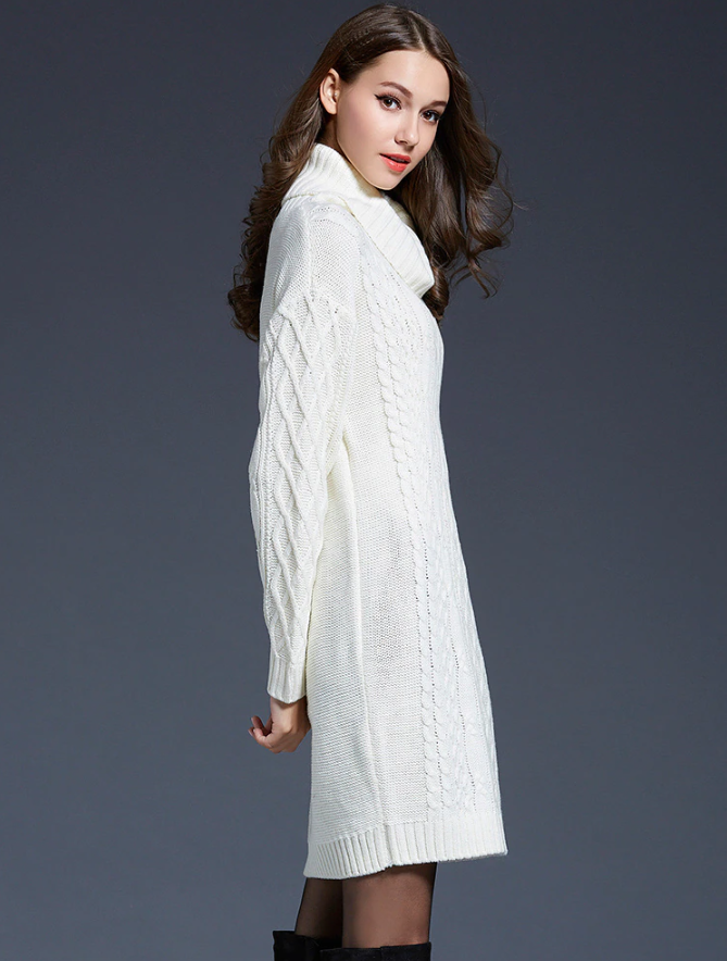 Front Pocket Design Knit Long Oversized Sweaters