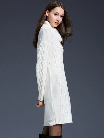 Front Pocket Design Knit Long Oversized Sweaters