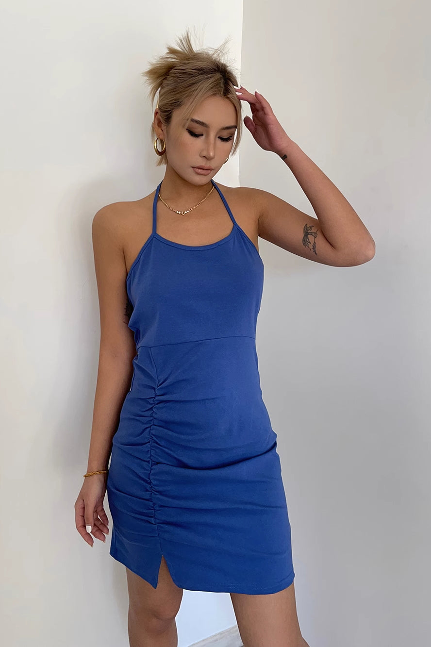 Sleeveless Tie Back Split Dress