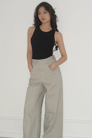 Solid Backless High Elasticity Jumpsuit