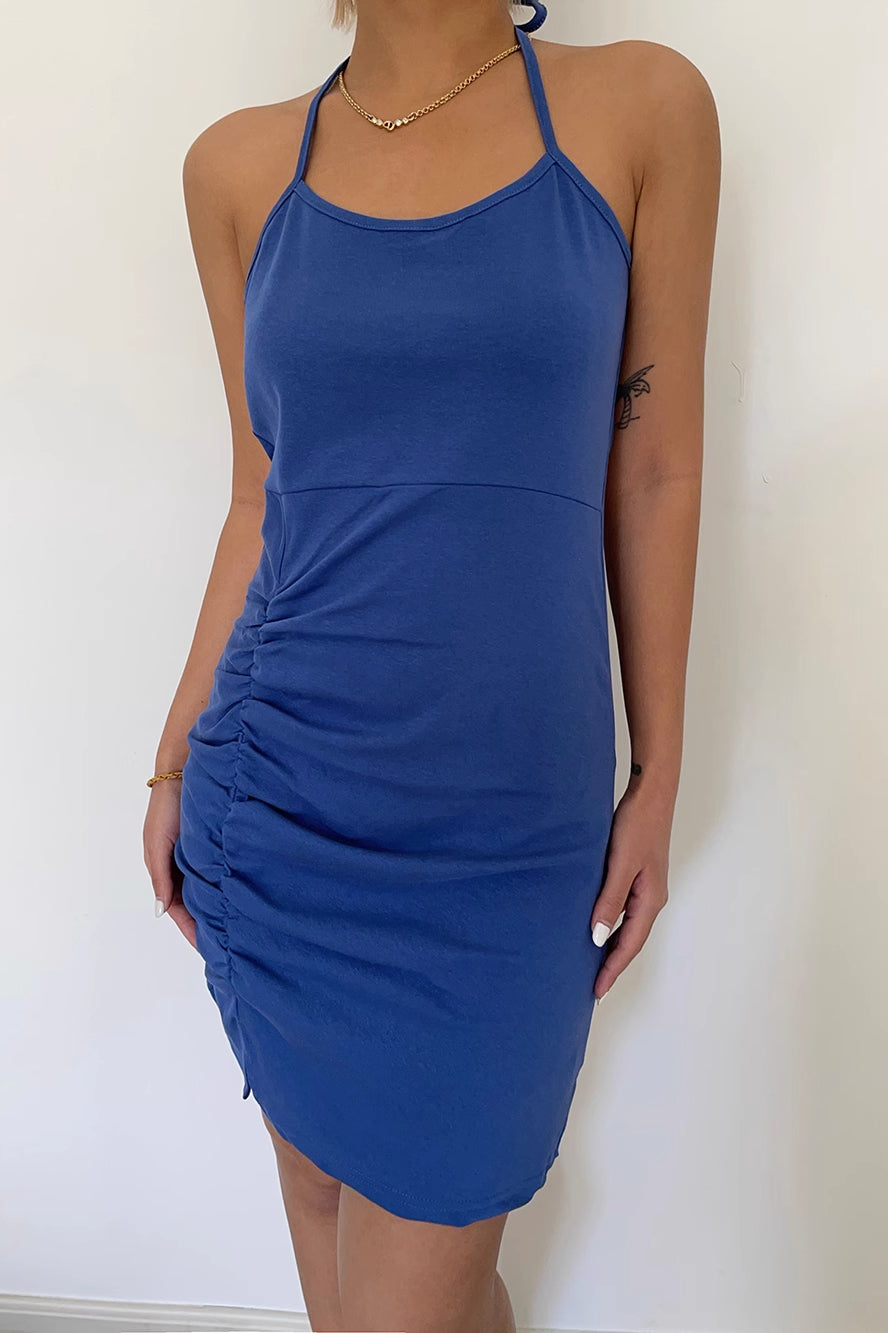 Sleeveless Tie Back Split Dress