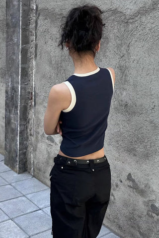 Contrast Letter Print Cami Top