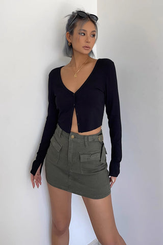 Deep V Neck Solid Blouse Tops