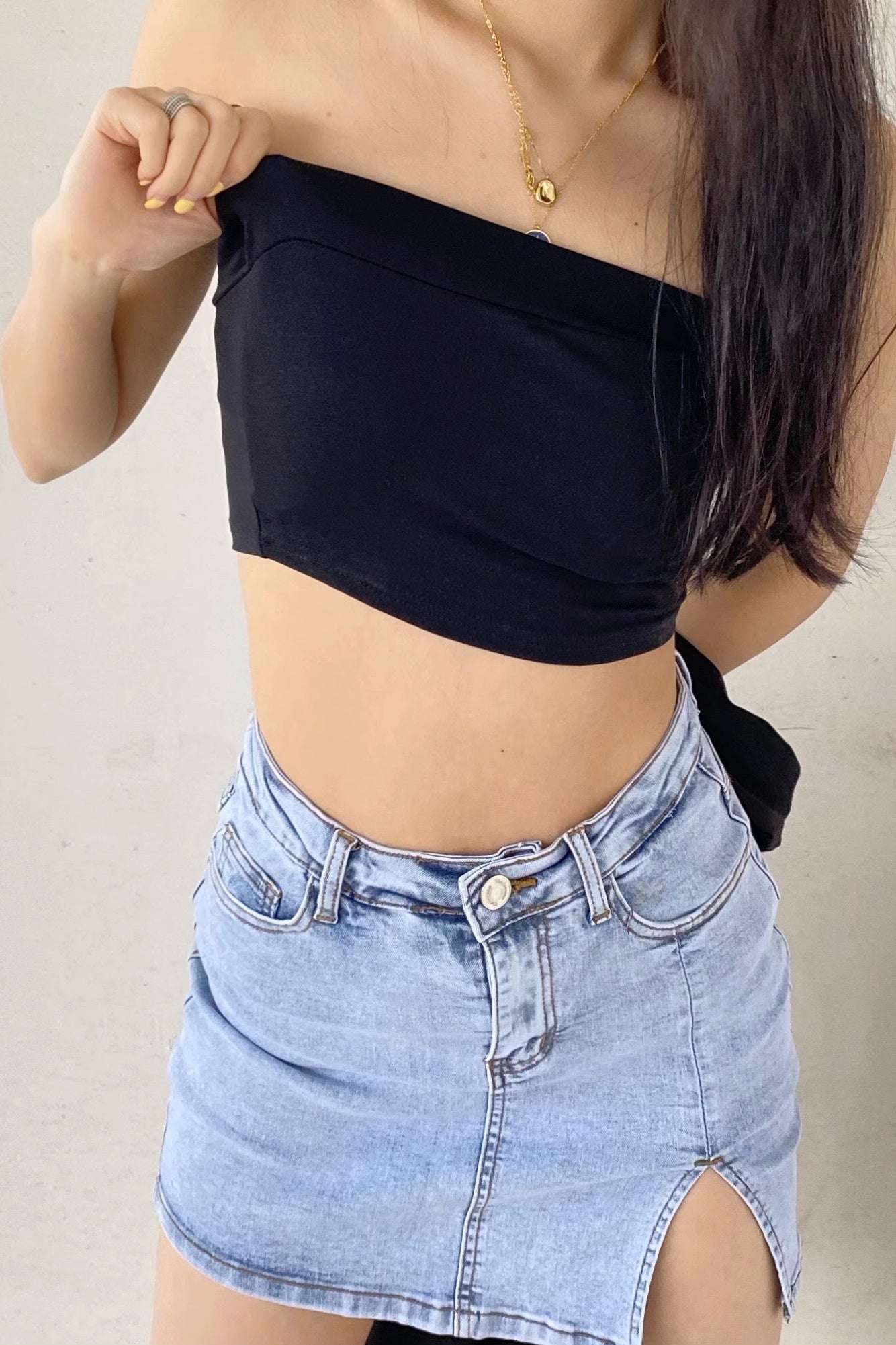 Solid Cut Out Tube Top