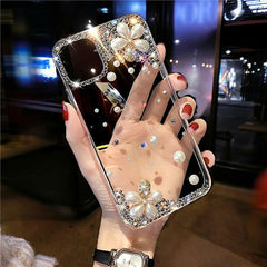 For Iphone Crystal Rhinestone Case Luxury Bling Glitter Cover Shiny Diamond Girls Kids Floristic Phone Case For Iphone 11 12 13 14 15