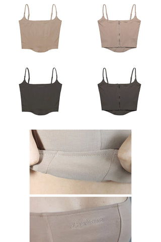 Cami-Top mit Spaghettiträgern und Reißverschluss hinten