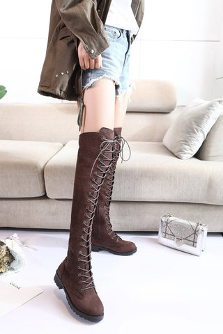 My Scene Lace Up Over The Knee Boots