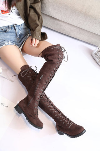 My Scene Lace Up Over The Knee Boots