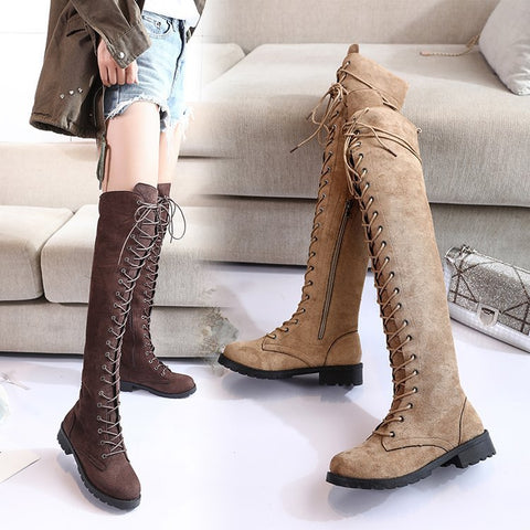 My Scene Lace Up Over The Knee Boots