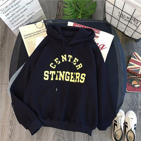 CENTER STINGERS Printed Cool Hoodies