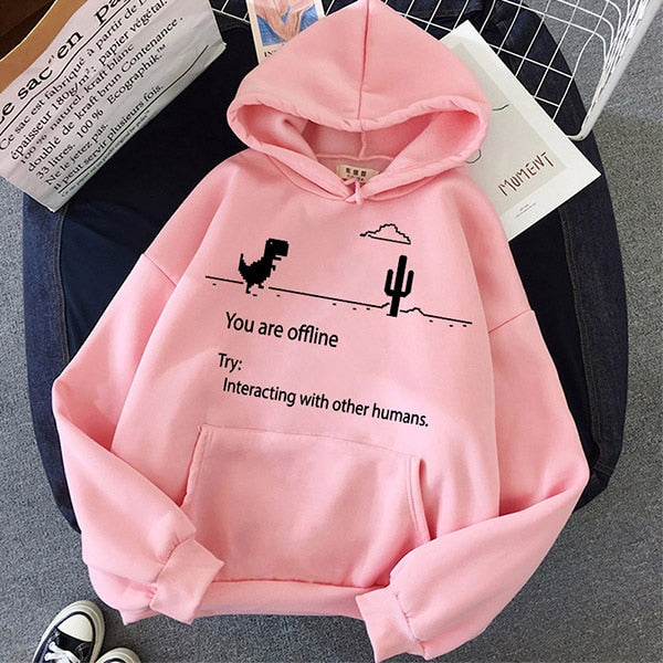 Google Chrome Disconnect Internet Page Game Print Hoodies