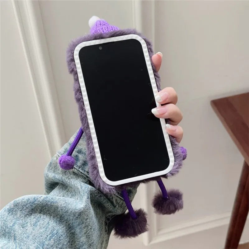 Fun Plush Monster Fall Protection Cover Case For iphone 15 14 13 12 11 Pro Max New Products Shell Girl