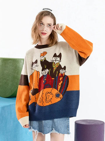 Mr. Cats and Fish American Heritage Cool Sweaters