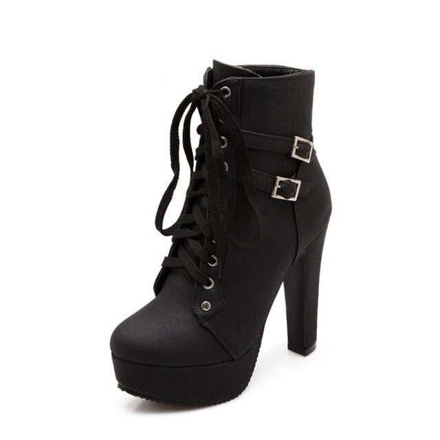 Pretty Warm High Heel Ankle Boots