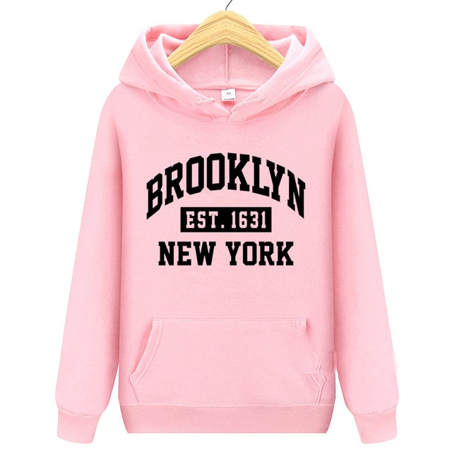 EST 1631 Brooklyn York Winter Autumn Men Hoodies