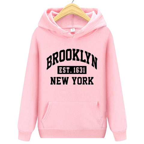 EST 1631 Brooklyn York Winter Autumn Men Hoodies