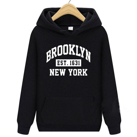 EST 1631 Brooklyn York Winter Autumn Men Hoodies