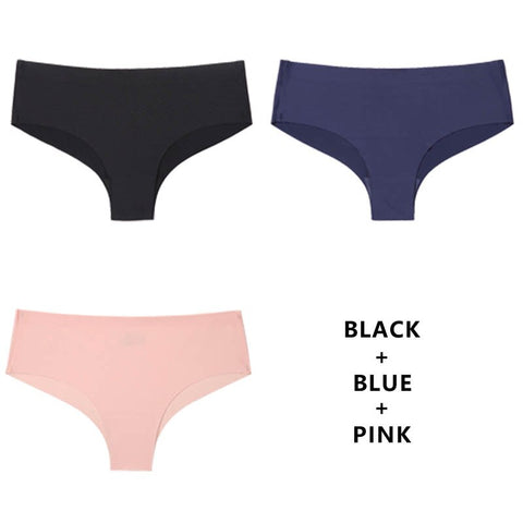 3Pcs/Lot Seamless Panty Set Underwear Female Comfort Intimates Low-Rise Briefs Panties Lingerie